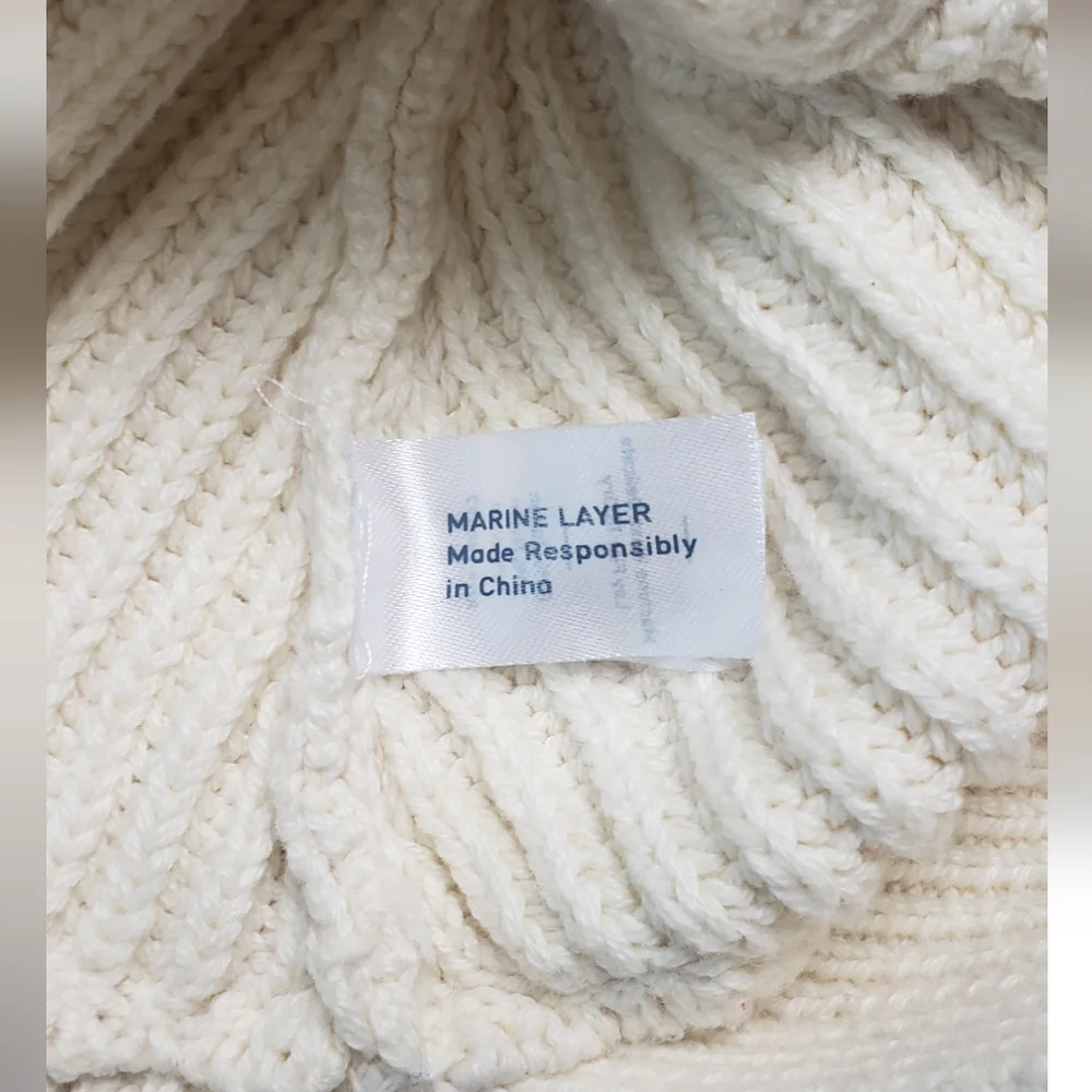 COPY - Marine Layer Skylar Turtleneck Sweater in Ivory - Picture 10 of 13